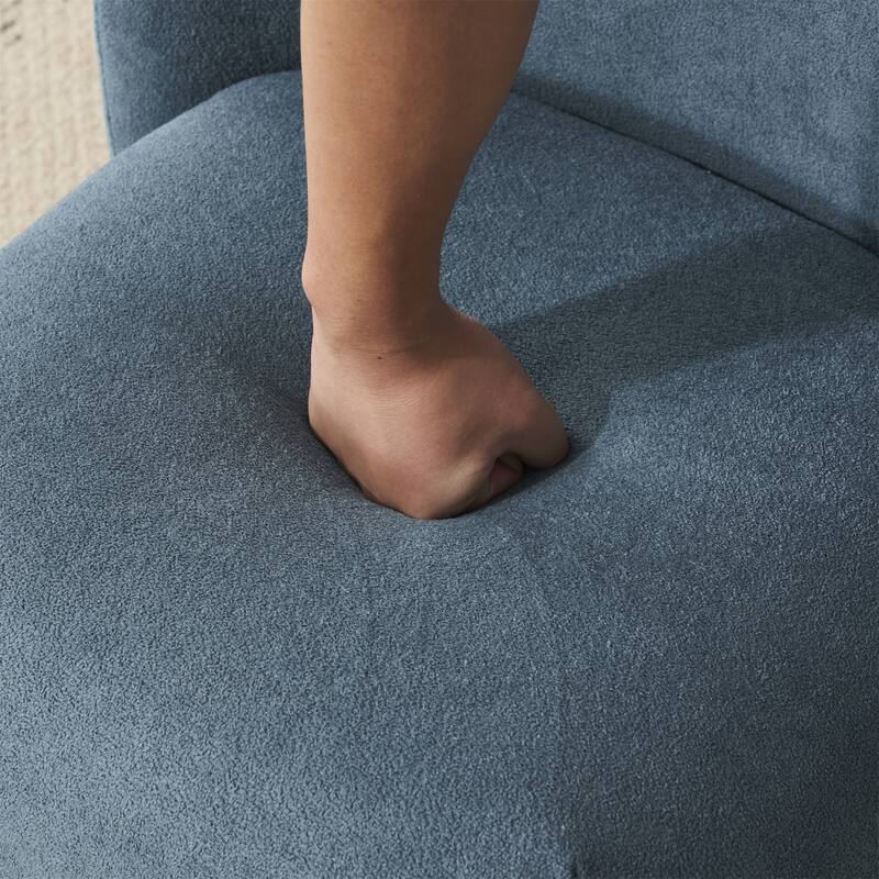 Christopher Knight Home - Eliana Modern Teddy Fabric Accent Chair with Curved Backrest and Legs