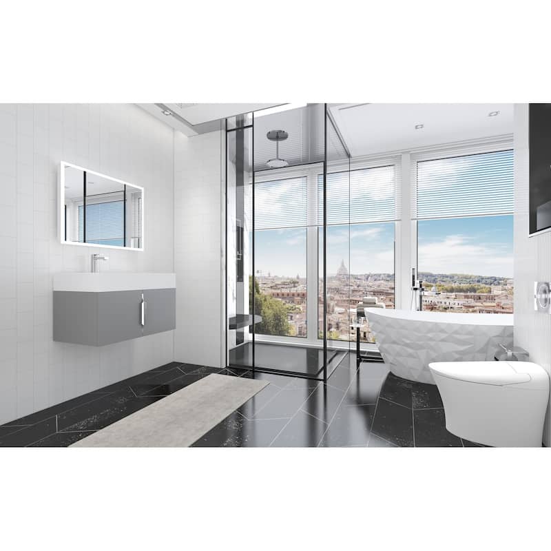 Amazon 30" Wall Mounted Bathroom Left Basin Vanity Set w/ White Top