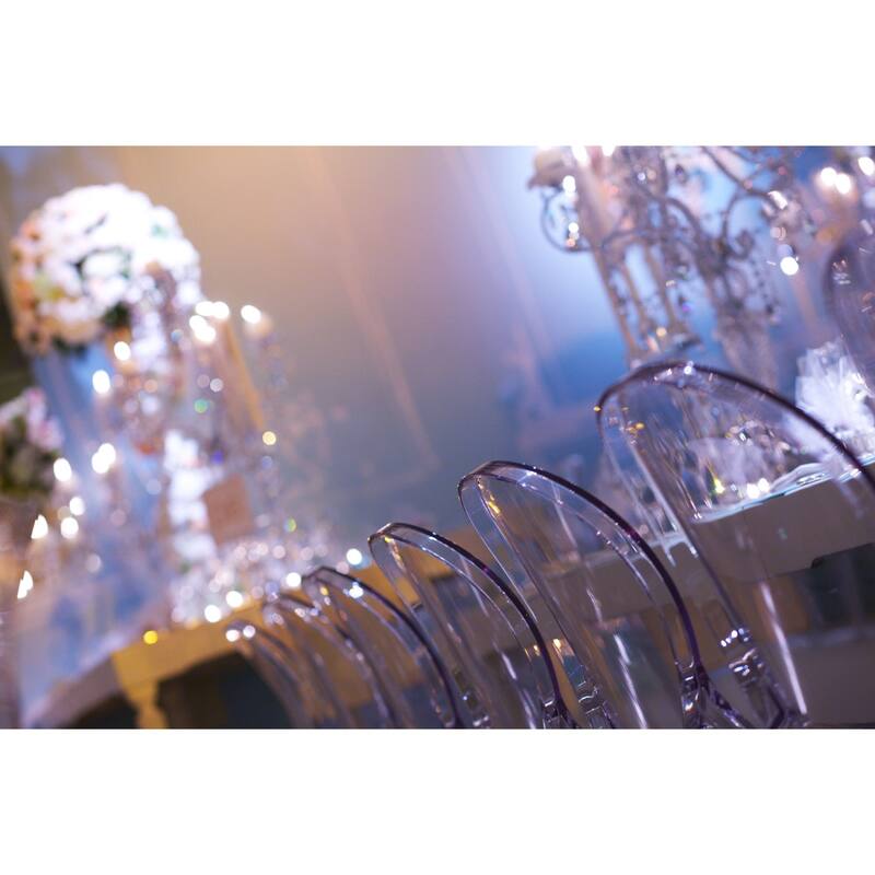 35.5" Clear Transparent Outdoor Patio Bistro Chair