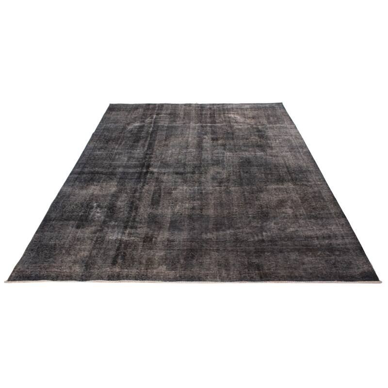 ECARPETGALLERY Hand-knotted Color Transition Charcoal Wool Rug - 9'8 x 12'6
