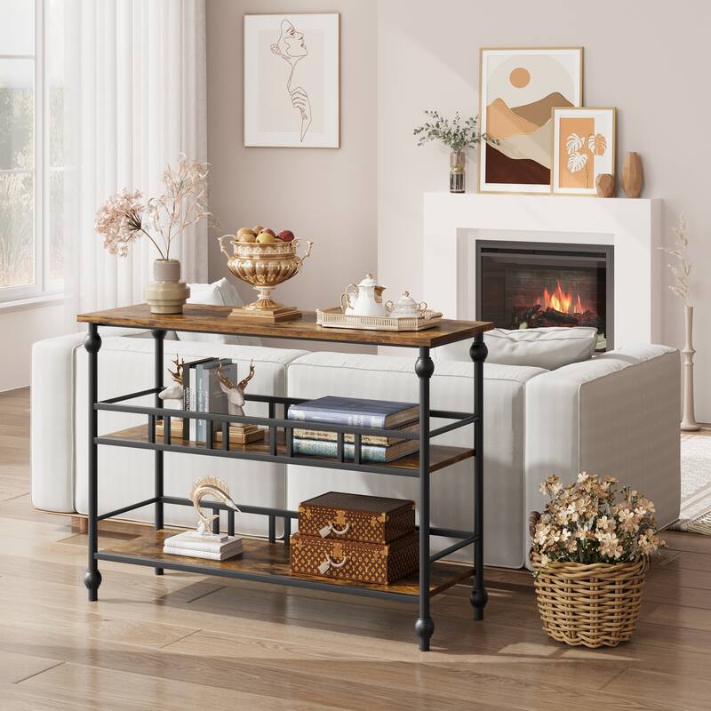 Console Table, 3-Tier Sofa Tables Narrow Entryway Table