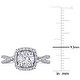 preview thumbnail 6 of 5, Miadora 1 1/2ct DEW Moissanite Halo Crossover Engagement Ring in 10k White Gold