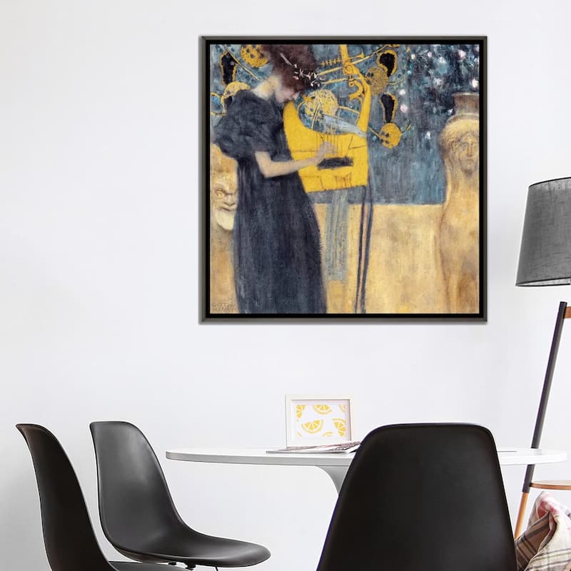 iCanvas "Musik 1895" by Gustav Klimt Framed