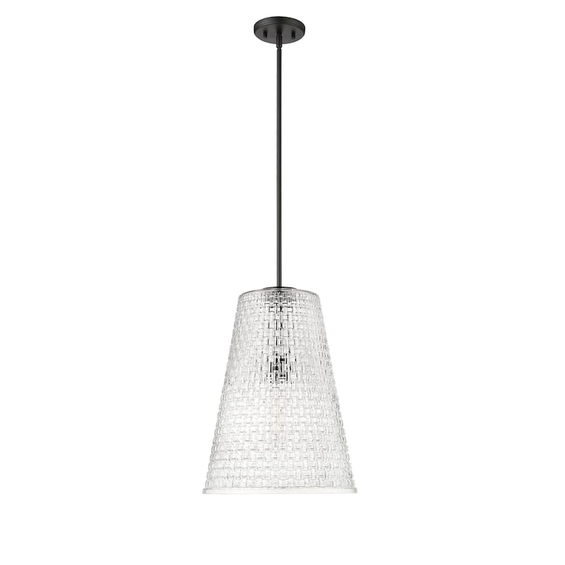 Millennium Lighting Saben 1 Light Pendant Fixture - 18.7 Inch - Matte Black