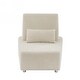preview thumbnail 2 of 3, Uphlostery Armless Accent Chair Lounge Chair Beige for Living Bedroom