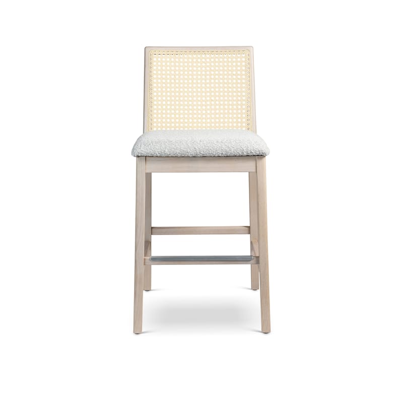 Urbia Nardia Cane Counter and Bar Stool - Crafted Glaze, Nevoa, Natural