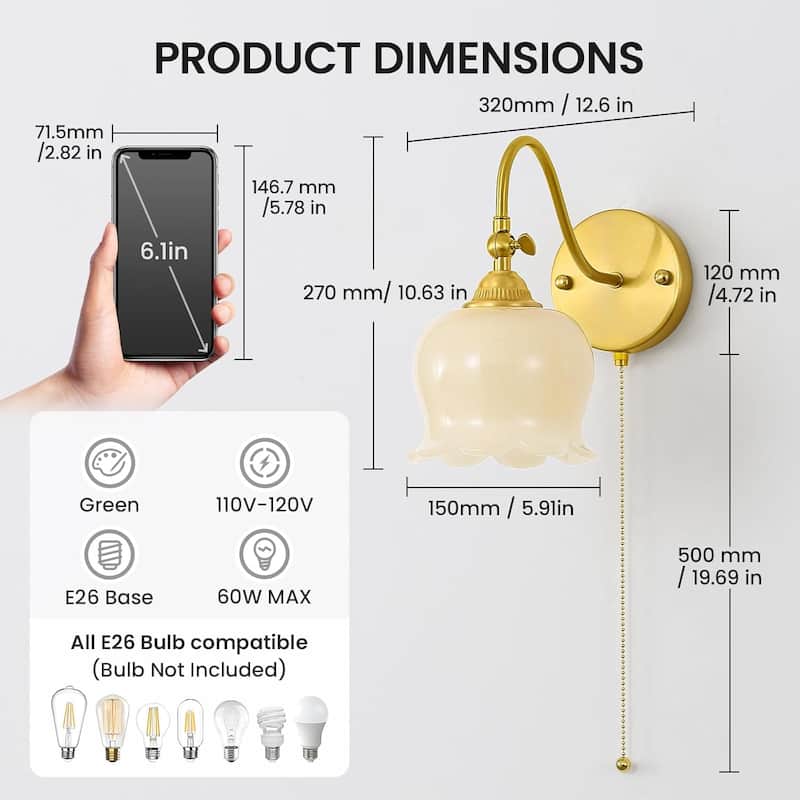Set of two bathroom light white bedroom light resin wall light