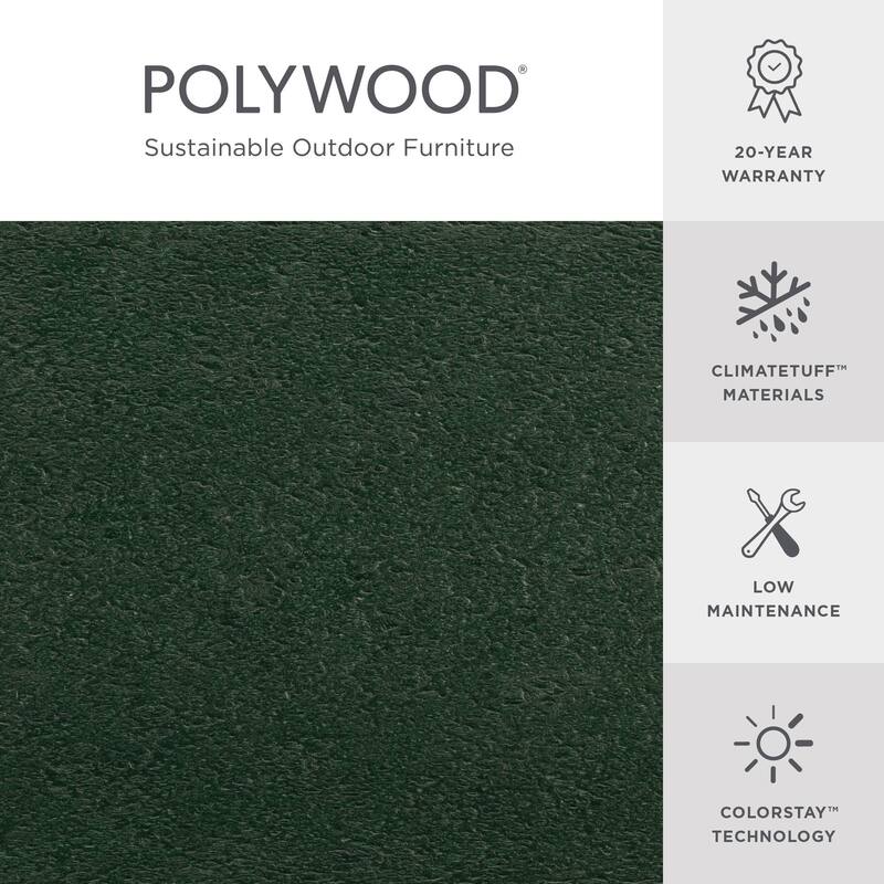 POLYWOOD Traditional Plastic 48-inch Outdoor Garden Glider Bench