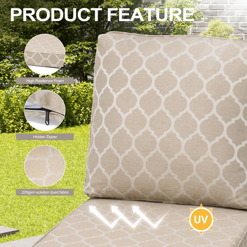 27.6 x 24.4 x 4.5 in T Outdoor Indoor Patio Premium Fabric Seat Cushions Set (Seat & Back)