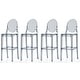 preview thumbnail 19 of 22, Set of 4 30" Seat Height Barstool Modern Plastic Side Bar Counter Stool Accent Armless Designer With Backs