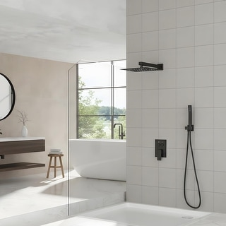 Modern Wall Mounted Dual Shower Head Shower Set - Bed Bath & Beyond ...