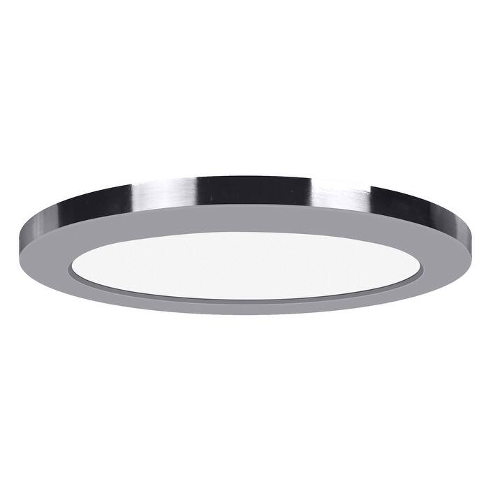 Access Lighting ModPLUS - 12" Round LED Flush Mount - Chrome Finish - White Acrylic - 24W