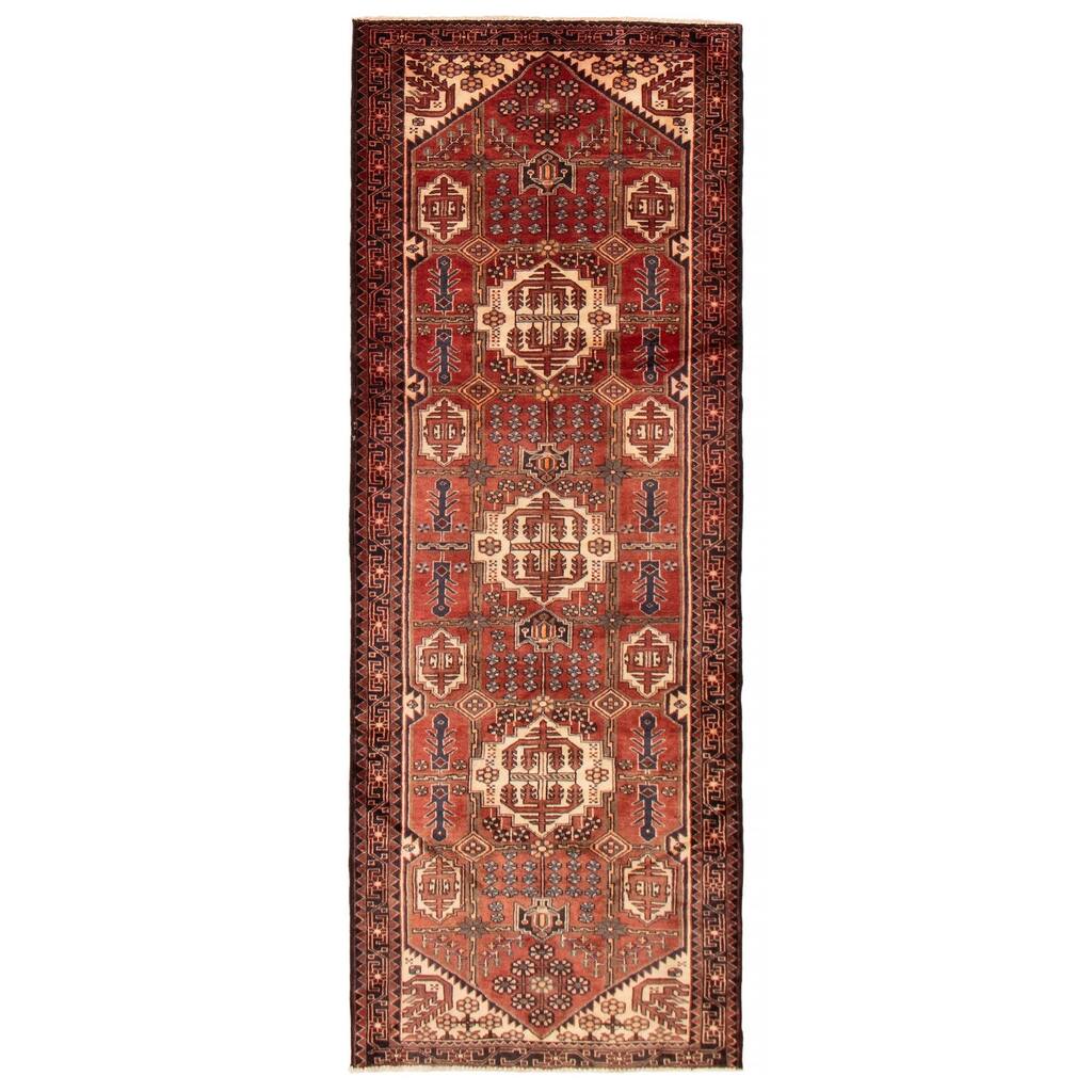 ECARPETGALLERY Hand-knotted Andelz Red Wool Rug - 3'8 x 9'11