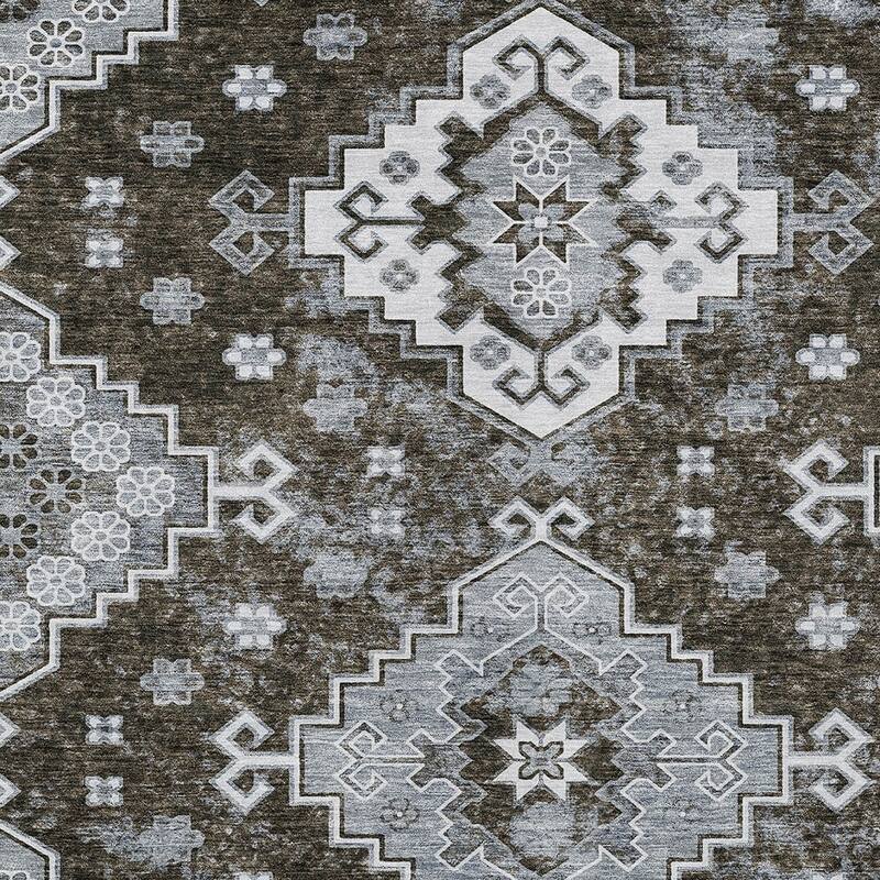 HomeRoots Medallion Traditional Rectangle Outdoor Rug
