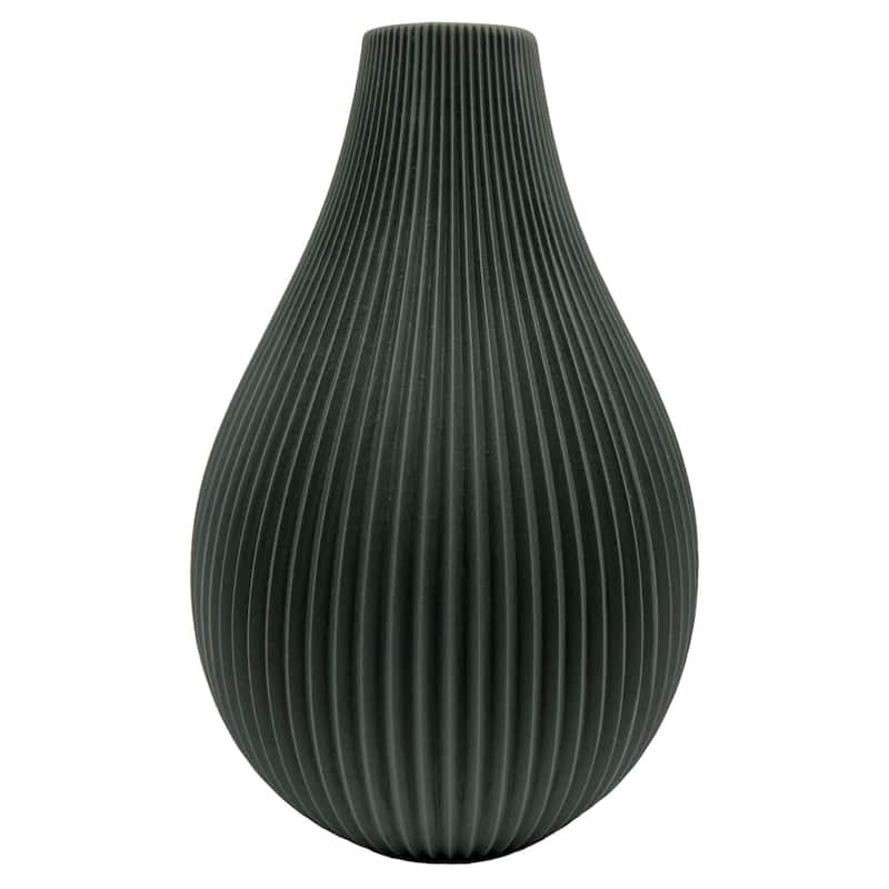 Onion Shape Ceramic Vase - Grey