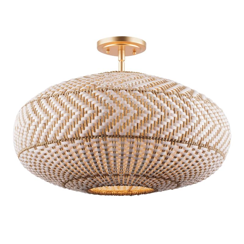 Crystorama Lighting Group ZAN-9014_CEILING Zanzibar 4 Light 22" Wide - Soft Gold