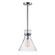 preview thumbnail 1 of 0, Seafarer 1-light 10" Wide Steel Pendant polished chrome / bulb(s) included