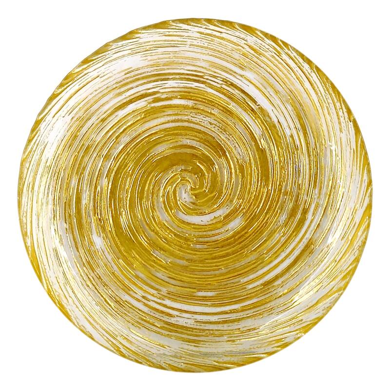 Versatile Glass Salad Plates with Vortex Pattern Perfect for Everyday Meals and Special Events