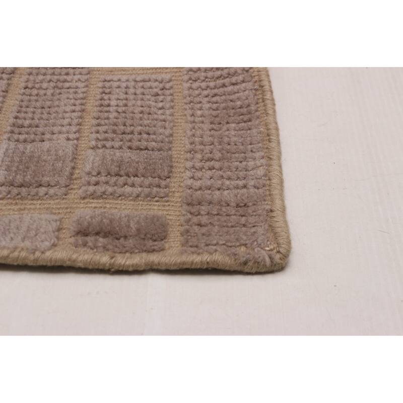ECARPETGALLERY Hand-knotted Tangier Taupe Wool Rug - 7'10 x 10'0