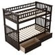preview thumbnail 64 of 86, Full or Twin Bunk Bed with Safety Guardrail & 2 Storage Drawers, Convertible Beds Wood Slat Support Bunk Bed