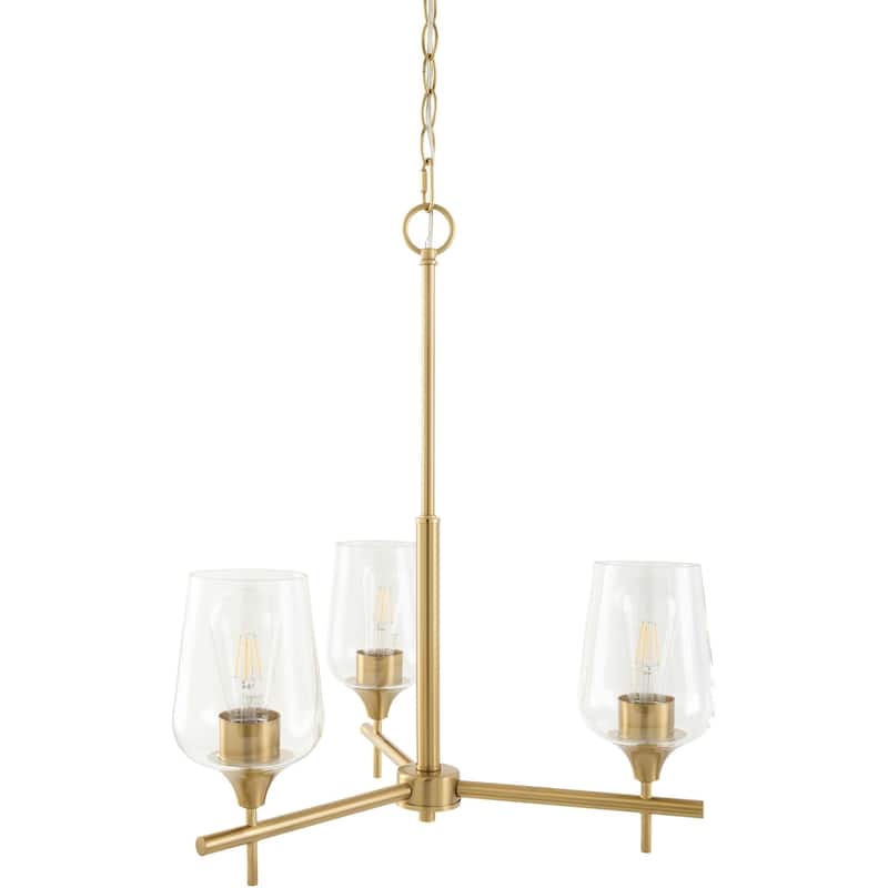 Livabliss Yueva Modern Chandelier - Brass