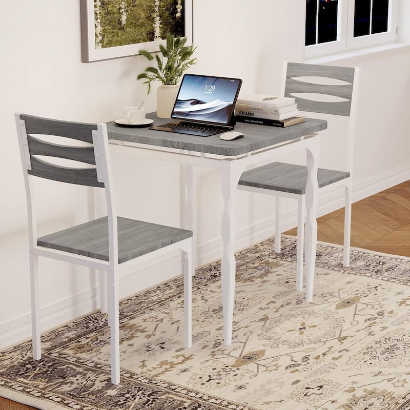 Dining Table Set for 2 with Spiral Table Legs for Small Spaces Kitchen Apartment