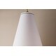 preview thumbnail 2 of 3, Hudson Valley Worth 1-light Aged Brass Pendant, White Linen