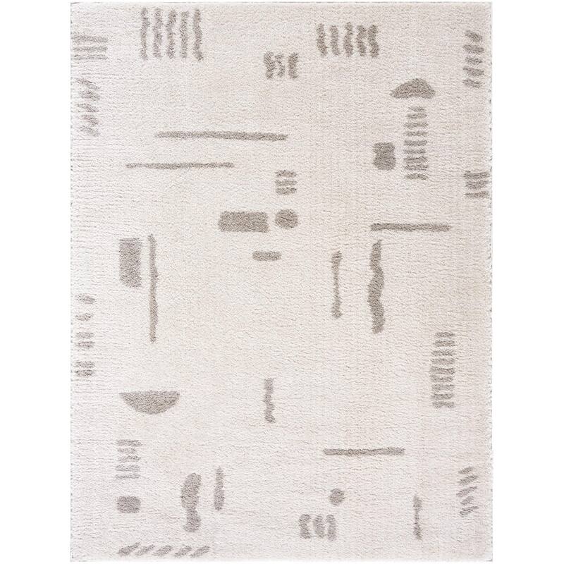 Livabliss Fossay Shag Modern & Contemporary Stripe Washable Area Rug