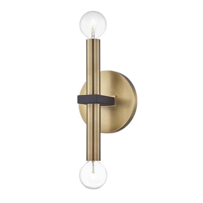 Mitzi by Hudson Valley Colette 2-light Black Wall Sconce
