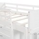 preview thumbnail 4 of 28, Low Twin Size Loft Bed with Cabinets, Shelves and Slide, White