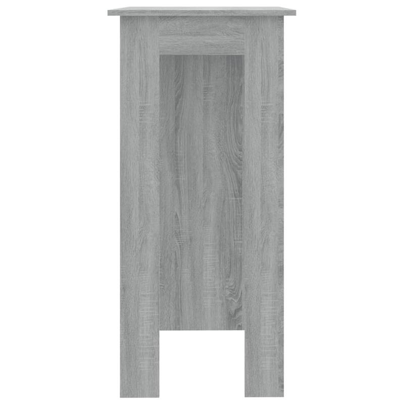 vidaXL Bar Table Kitchen Pub Table Bistro Table with Shelf Engineered Wood - 40.2" x 19.7" x 40.7"