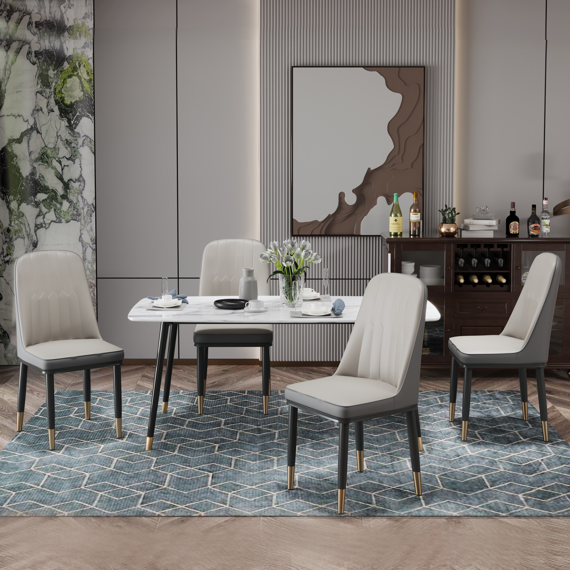 Dining table on sale and bucket chairs