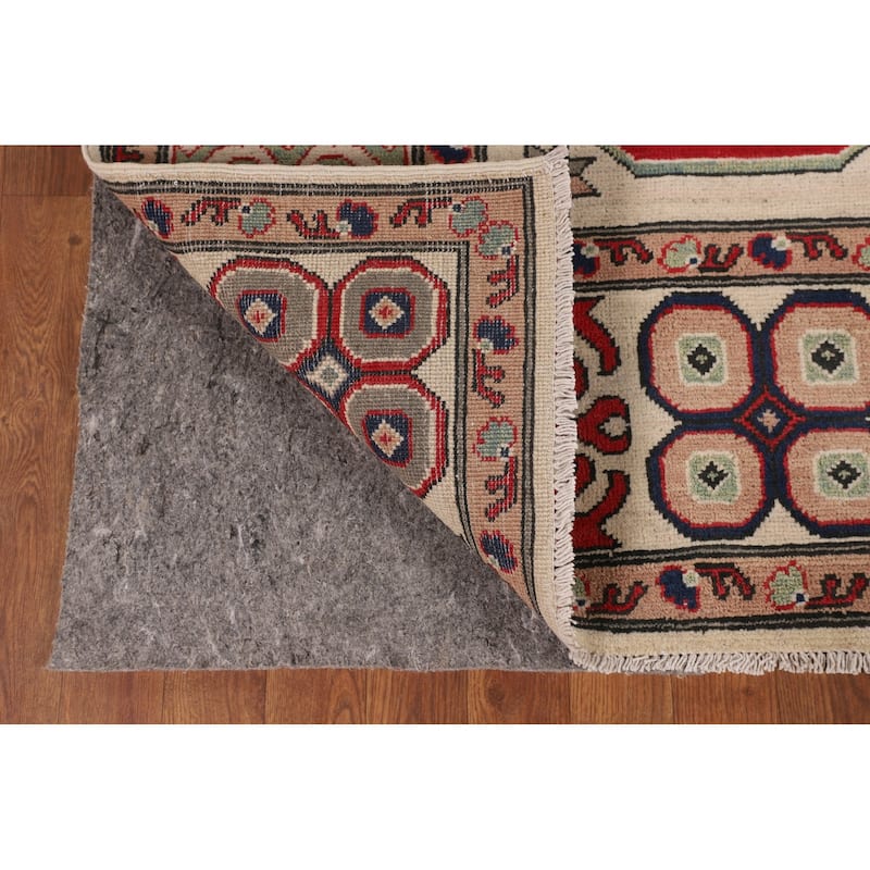 Geometric Kazak Oriental Area Rug Handmade Dining Room Wool Carpet - 6'6" x 10'0"