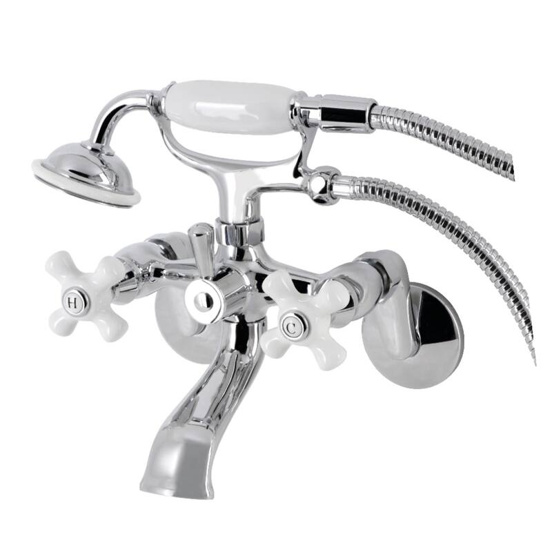 Kingston Brass KS266PX Kingston Wall Mounted 7-3/16" Tub Filler with - Polished Chrome