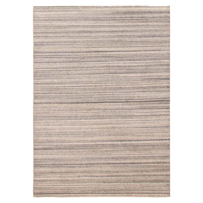 ECARPETGALLERY Hand Loomed Kashkuli Gabbeh Light Grey Wool Rug - 5'6 x 7'9 - Light Grey - 5'6 x 7'9