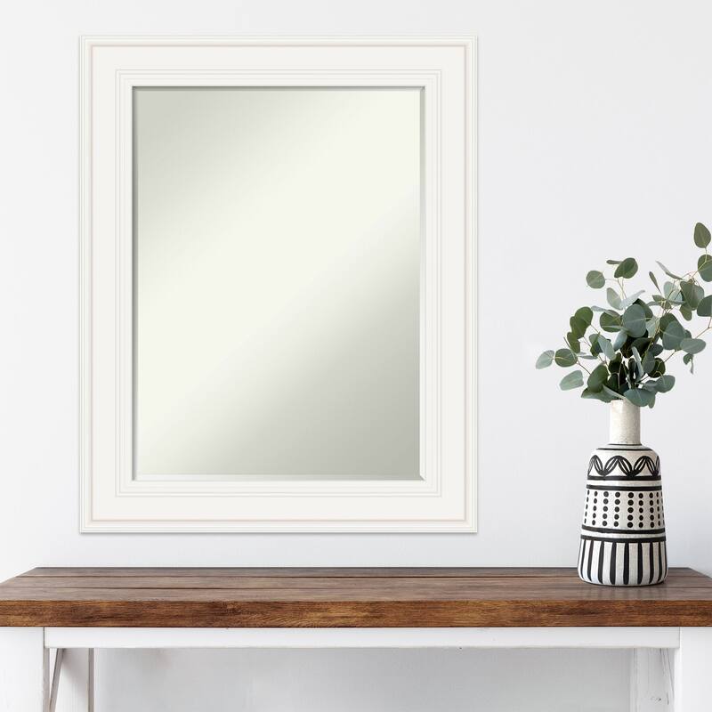 Petite Bevel Wall Mirror - Ridge Black Frame - 24 x 30 in