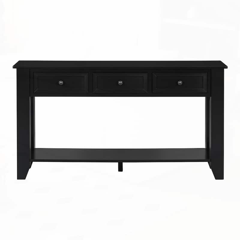 Entryway Console Table with Three Storage Drawers,