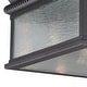 preview thumbnail 4 of 2, Cambridge Bronze Square Outdoor Flush Mount Ceiling Light Clear Glass - 12-in W x 6.5-in H x 12-in D