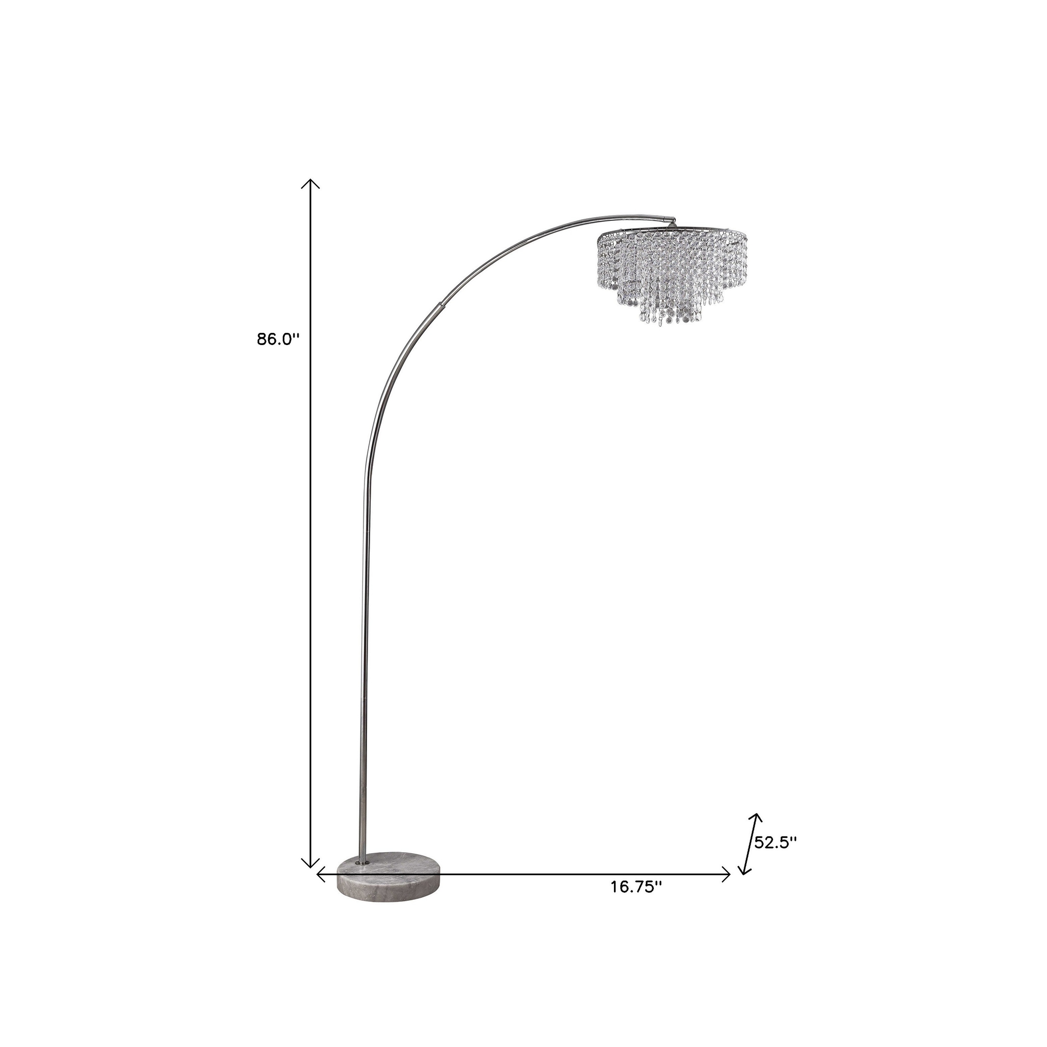 Crystal arc best sale floor lamp