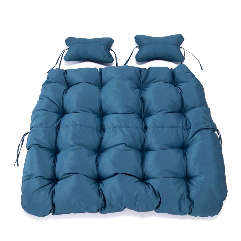 Egg Swing Chair Cushion Durable Weather Resistant Polyester Fits 2 People by LeisureMod