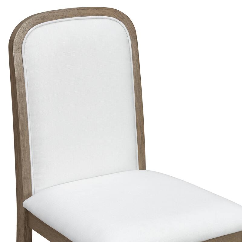 Roomfitters Dining Chair Set of 4, Upholstered Wood Chairs with Curved Back for Dining Room and Living Room