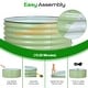 preview thumbnail 6 of 14, Aoodor 17'' Tall Aluzinc Metal Raised Garden Bed 42'' Round - Outdoor Open-Ended Base Garden Planter Box - N/A