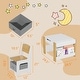 preview thumbnail 15 of 18, Kids Art Table and Chair Set, 3 in 1 Activity Table with 2 Chairs