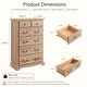 preview thumbnail 14 of 23, Vintage 6 Drawers Wood Dresser Chests, Rustic Dressers Chset Organizer
