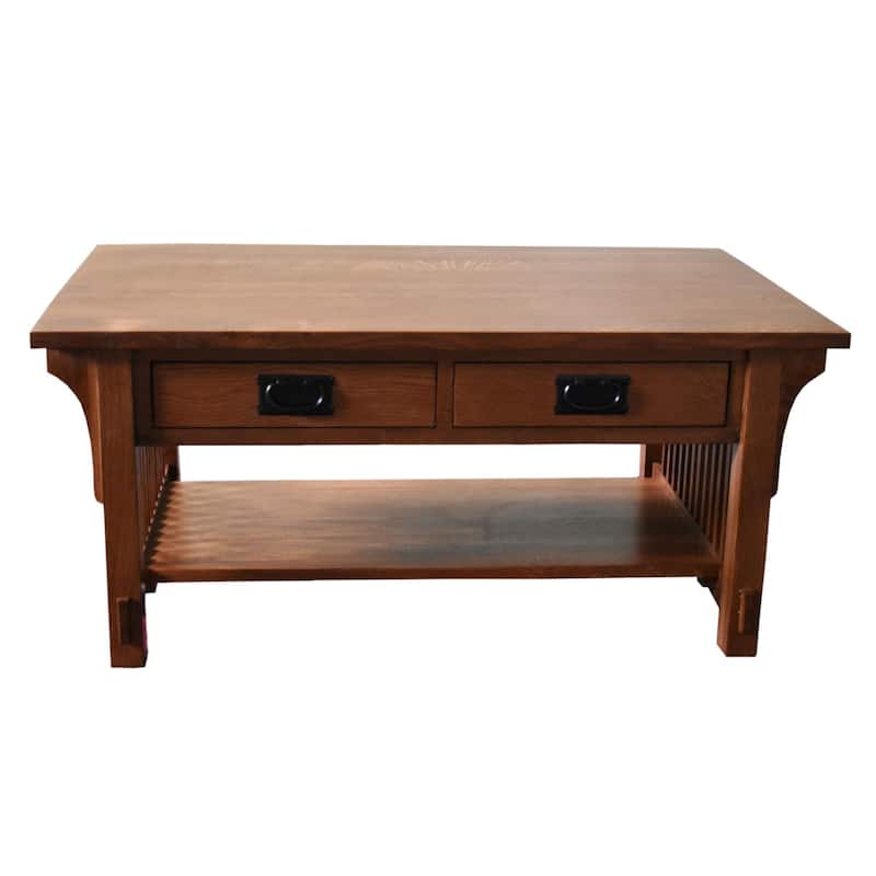 Mission Crofter 4 Drawer Coffee Table with Spindles - 40"