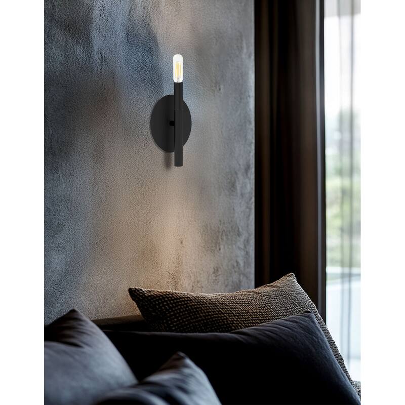 Wall Sconce Lighting 1 Light Matte Black Modern Wall Lamp Home Decor - 8.5