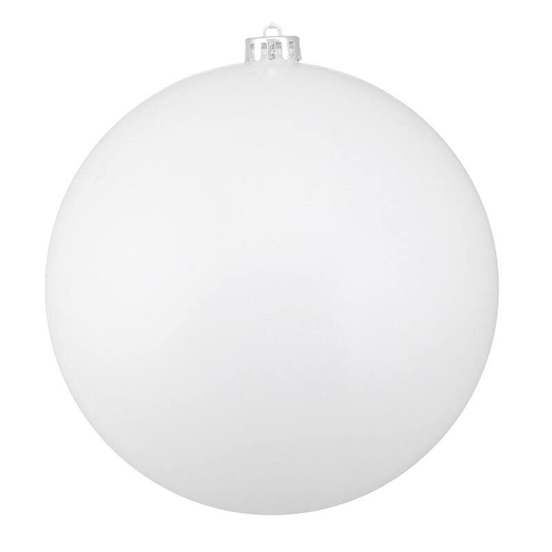 Shiny Shatterproof Commercial Christmas Ball Ornament 8" (200Mm) White