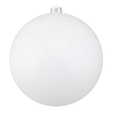 Shiny Shatterproof Commercial Christmas Ball Ornament 8" (200Mm) White