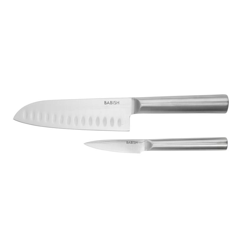 Babish High-Carbon 1.4116 German Steel 15 Piece Full Tang Forged Cutlery Block Set - Black