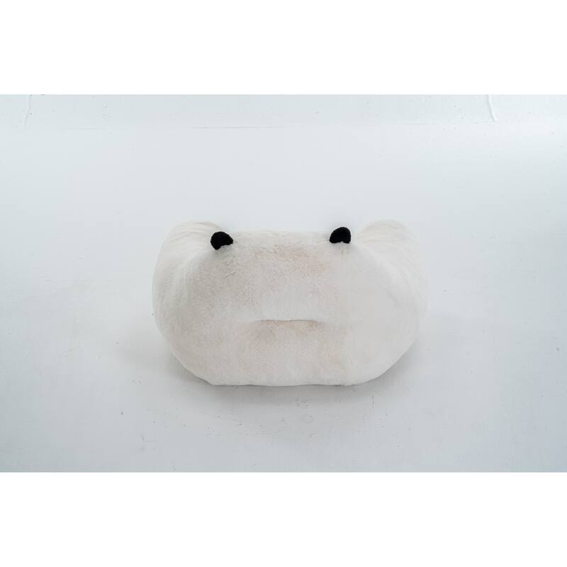 GDFStudio - Faux Fur 29.65" Panda-Shaped Plush Bean Bag Chair with High-Density Foam